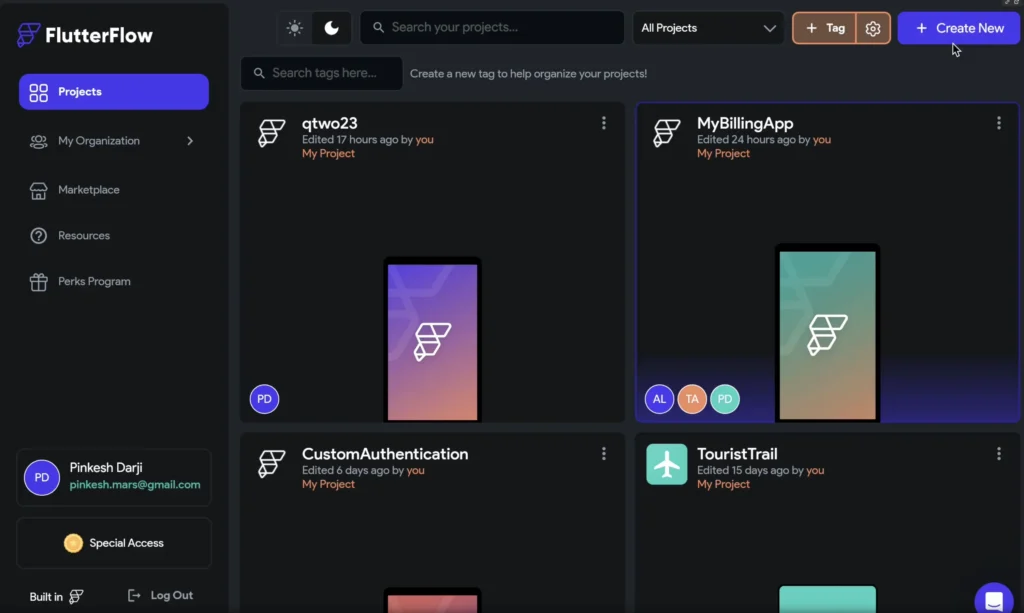 Criar Aplicativos com FlutterFlow Tutorial copy