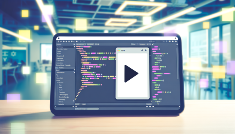 tela de ipad com código